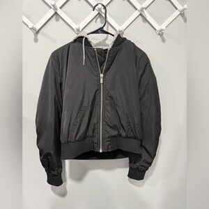 Garage cropped hooded coat size large